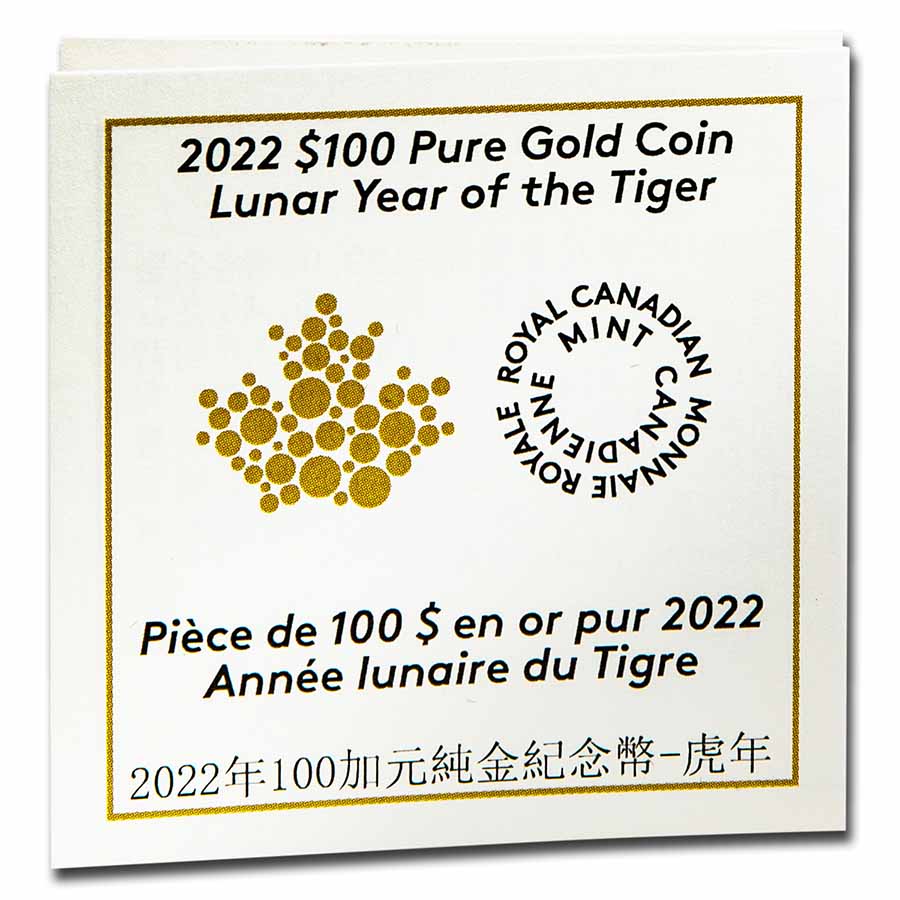 2022 Canada Gold $100 Year of the Tiger Proof | eBay